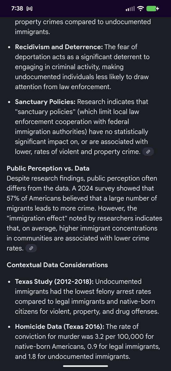 tucofh's tweet photo. @SusanP422 @ProtectYourBag @LangmanVince Undocumented immigrants have lower crime rates than US citizens and are more likely to be employed, given that they can't access welfare or social safety nets. I'm not a shill for anyone, but I AM a big proponent of not murdering anyone, ESPECIALLY by gov't agent. https://t.co/olQdm147rD