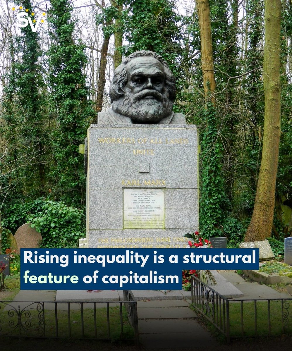 VoiceSocialist's tweet image. In the 25th chapter of Das Kapital, “The General Law of Capitalist Accumulation,” Marx states: “Accumulation of wealth at one pole is, therefore, at the same time accumulation of misery …at the opposite pole.” 

Read on socialistvoice.ie/2025/12/capita…
#capitalism #marx