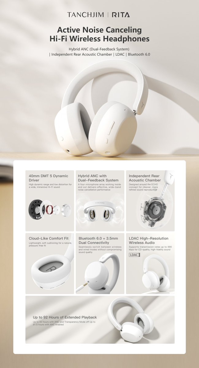 TANCHJIM_CN's tweet image. The details are already there.

Just listen.

RITA.

#TANCHJIM #RITA #Headphones