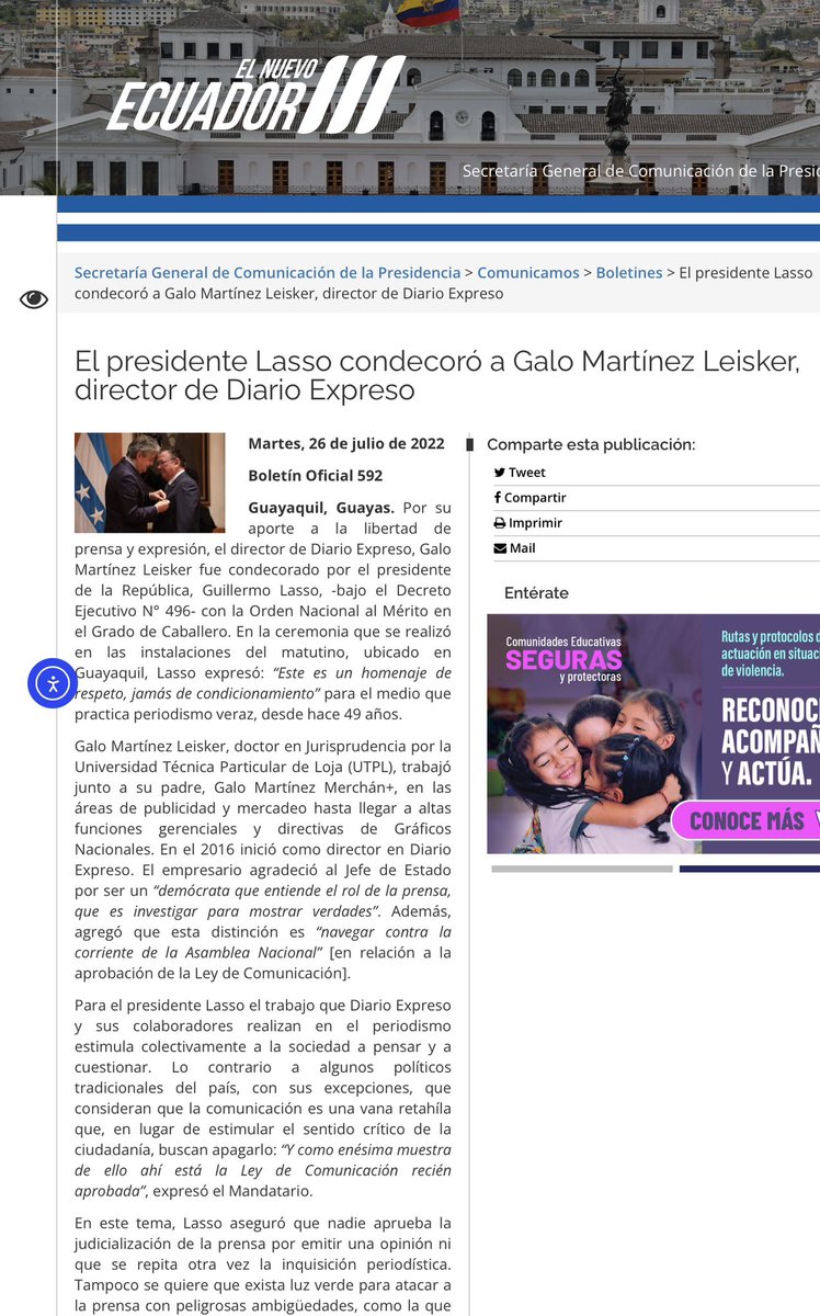 elinformante84's tweet photo. @LaDefensaEc ¿Los financia @prefectura con la aprobación de @marcelaguinaga ?
¡Qué cinismo el de @martinezjg DUEÑO DE #LaDefensa y accionista de @Expresoec
Sobrino de #GaloMartinez investigado por @FiscaliaEcuador
Y para rematar también financiado por #janTopic
Recordemos que #Expreso fue condecorado por @LassoGuillermo que hoy es el OPOSITOR MÁS RELEVANTE DE @DanielNoboaOk
¿Será que se viene el binomio TOPIC - AGUIÑAGA ?