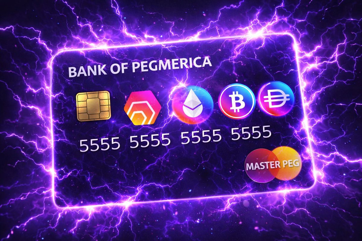 I don’t bank with centralized banks, I manage my finances with BANK OF PEGMERICA AKA PULSECHAIN.

Courtesy of MASTER PEG <a href="/RichardHeartWin/">Richard Heart</a> 

5555D Chess in play ♟️