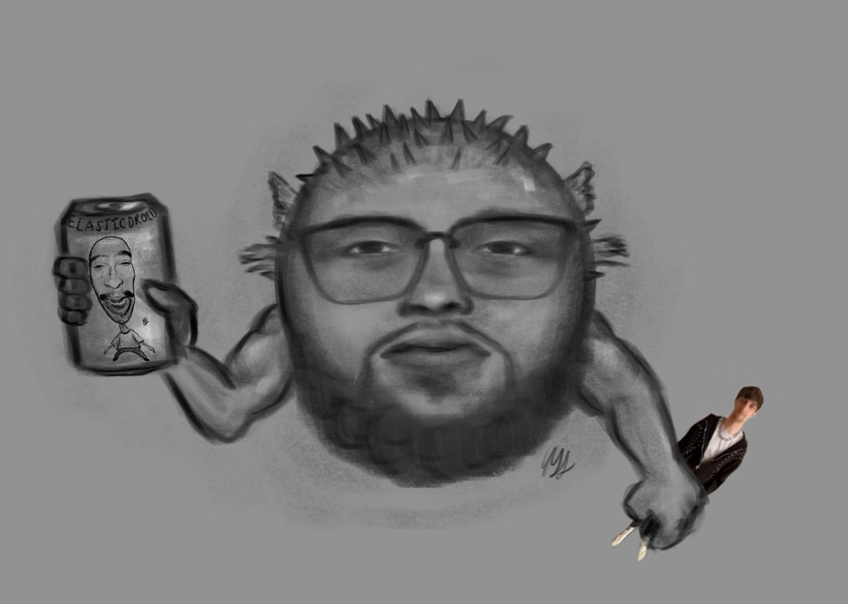 I tried to incorporate everything clooless into a single drawing dont let me cook again 💔 (pezzy getting GRIPPED lmao)