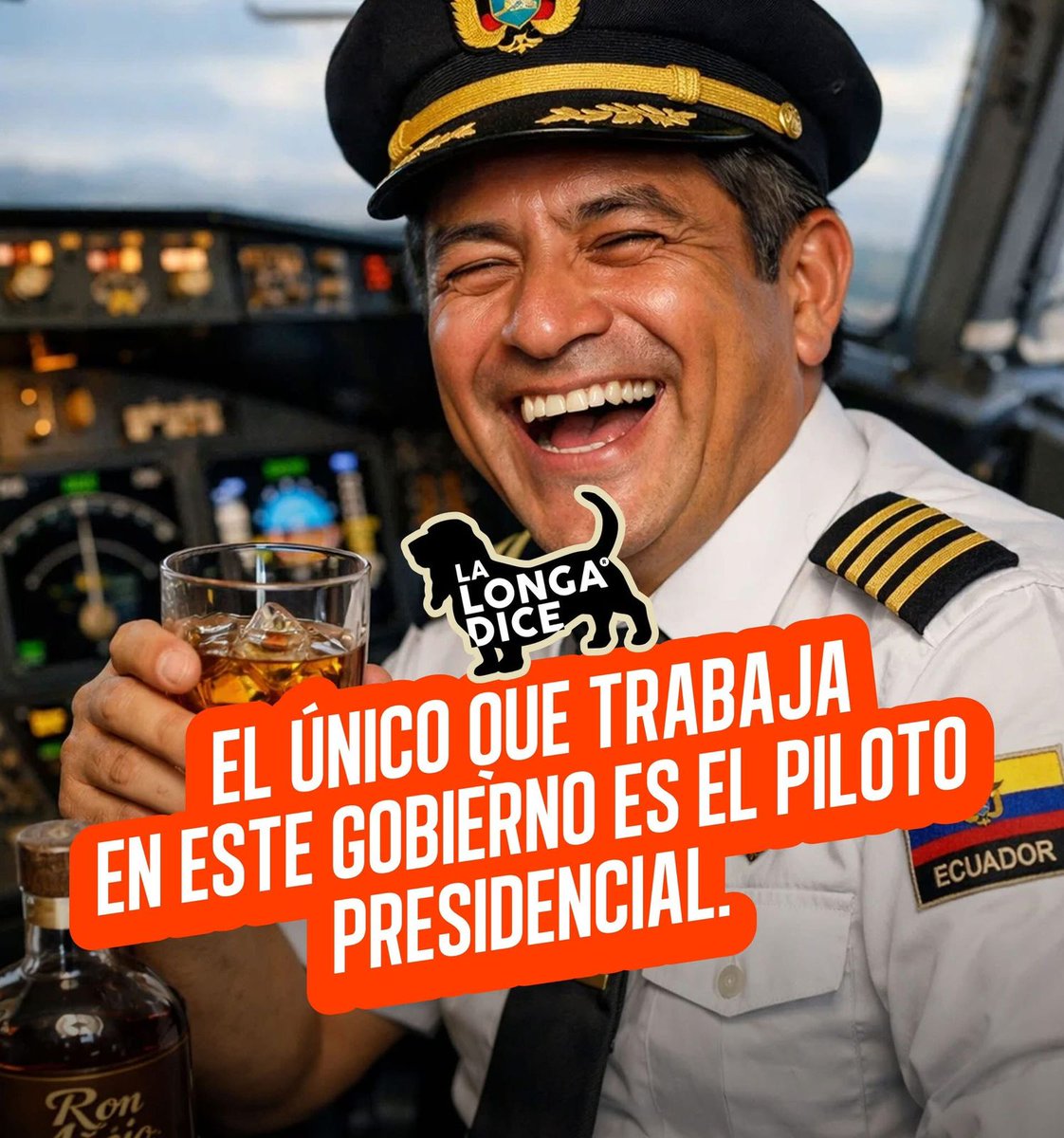 fuifandenoboa's tweet photo. El único que en verdad ha camellado en el gobierno de Noboa ha sido el piloto del avión presidencial que el mitómano de Carondelet prometió nunca usar https://t.co/K3iZO69jlC