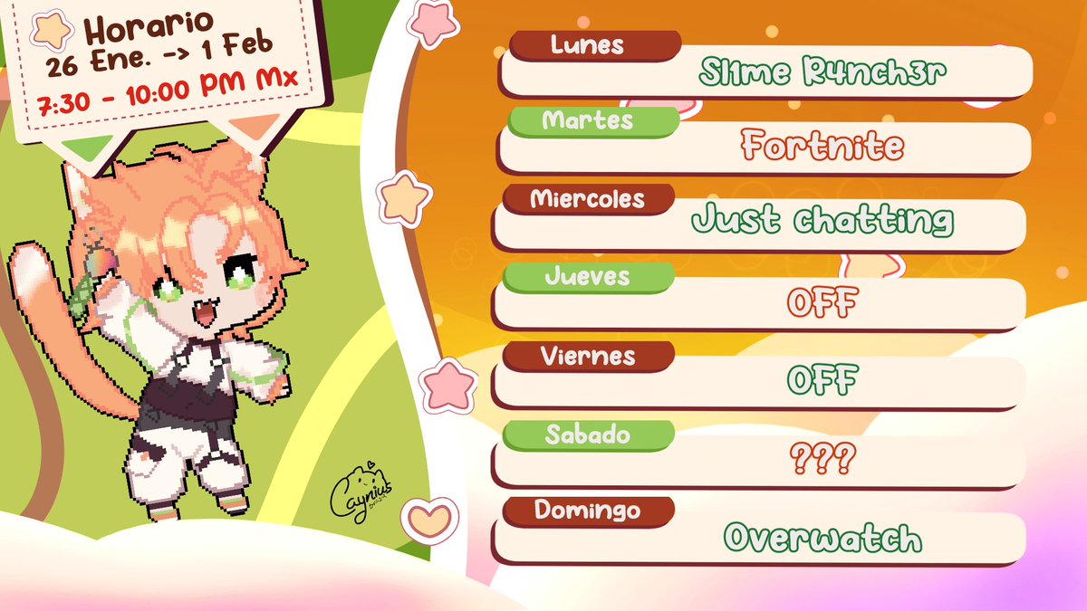 ฅ^>⩊<^ ฅ 🐱 ¿Estás listo para la aventura? Mi semana se despliega como constelaciones en Twitch ✨🚀 Esperando su presencia estelar, mishos! #NekoshikoHan twitch.tv/nekoshikohan #nekoHan #vtuber #vtuberUprising