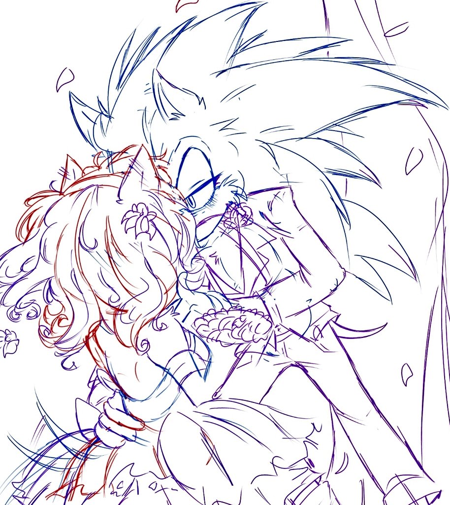 Bunnyiebon's tweet image. #sonamy 
WIP
For valentine's day