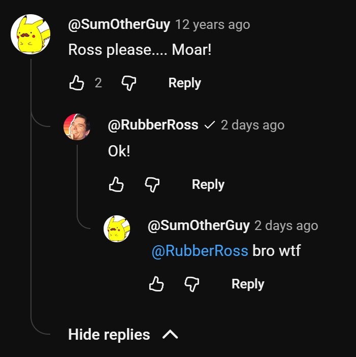 RubberNinja's tweet image. 12 years ago when I posted the original Newgrounds version of Gameoverse on YouTube, I put 'GAMEOVERSE WILL RETURN' at the end of the last episode. I've been having a lot of fun fucking with people who doubted it in the comments.