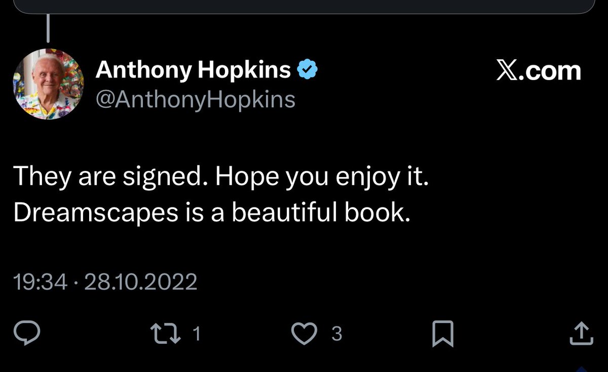 2022
i bought NFT of <a href="/AnthonyHopkins/">Anthony Hopkins</a> ;) and he responded me. I keep it