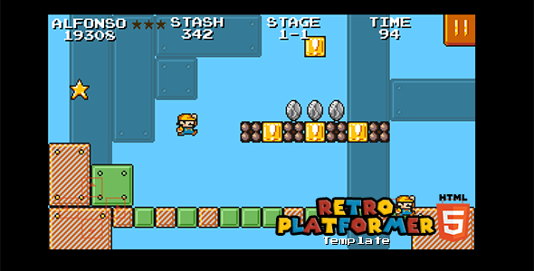 mount_gamer's tweet photo. I've just released "Retro Platformer Template" in the #Construct3 asset store!
https://t.co/Q5ZUt3EVfz 

#retrogaming #retrogames #indiedev #16bit #8bit #pixelart #platformer #makegames https://t.co/hLEMImtTrN
