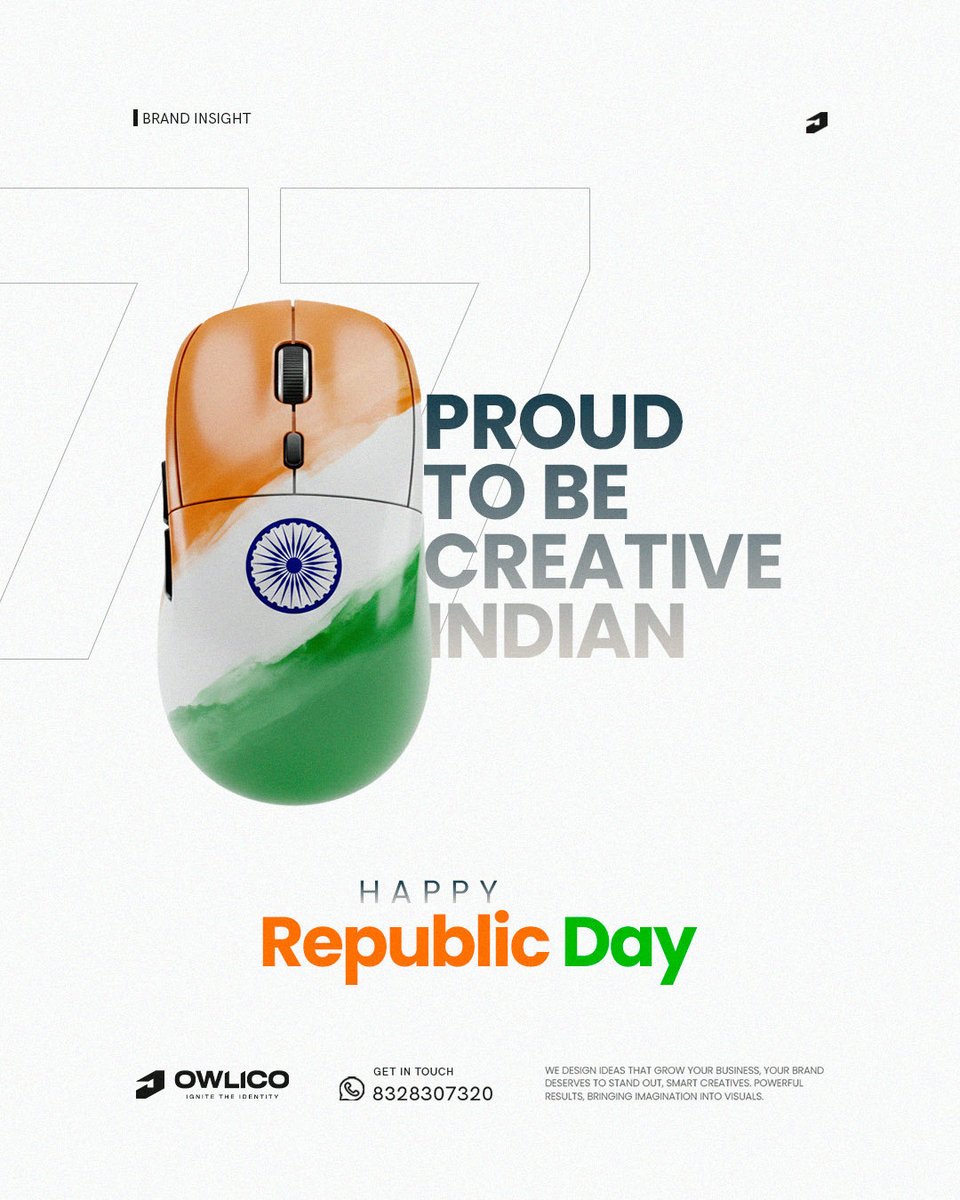 Owlico169464's tweet image. Built on values. Growing with purpose. 🇮🇳
This Republic Day, we celebrate ideas, integrity, and meaningful growth.
#RepublicDayIndia #Owlico #BuiltOnValues