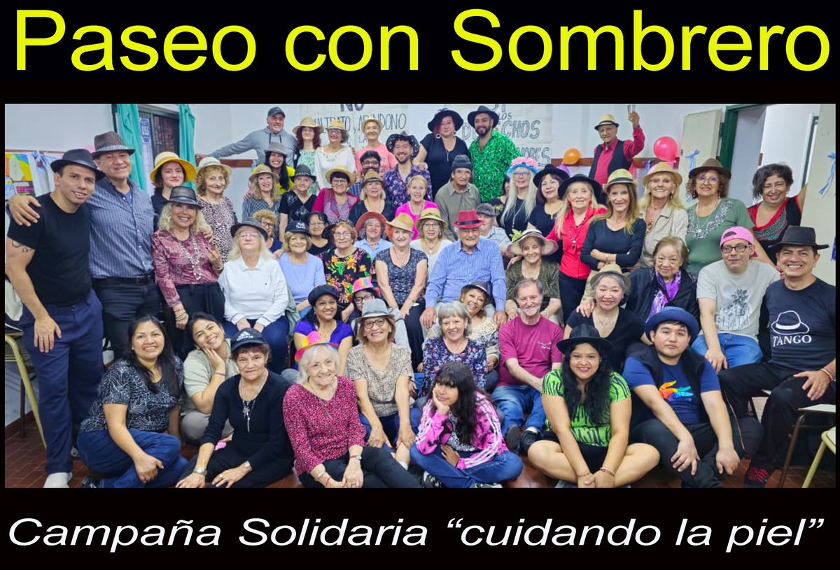 edferses's tweet photo. LAS PERSONAS MAYORES especialmente, necesitamos cuidarnos para evitar el cáncer de piel.
NOS SUMAMOS a la campaña “Paseo con Sombrero”, que se realiza en una red internacional de ciudades para incentivar el cuidado de la piel frente a la exposición solar. https://t.co/ZjE93I9eP3