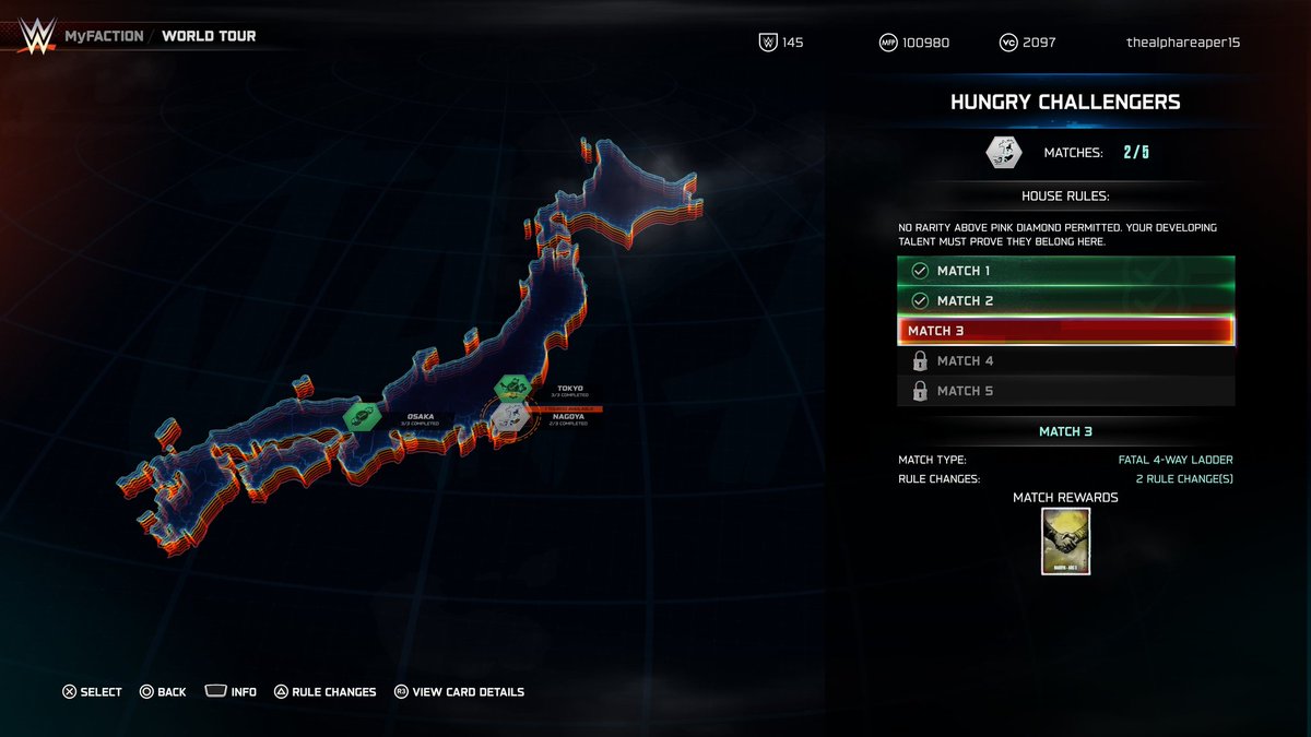 PrimeTimeGrape's tweet image. This particular match in #WWE2K25 #WorldTour is driving me insane because of the stupid time limit. Anybody have any tips? My normal strategies don't work because of the shoe time limit lol.