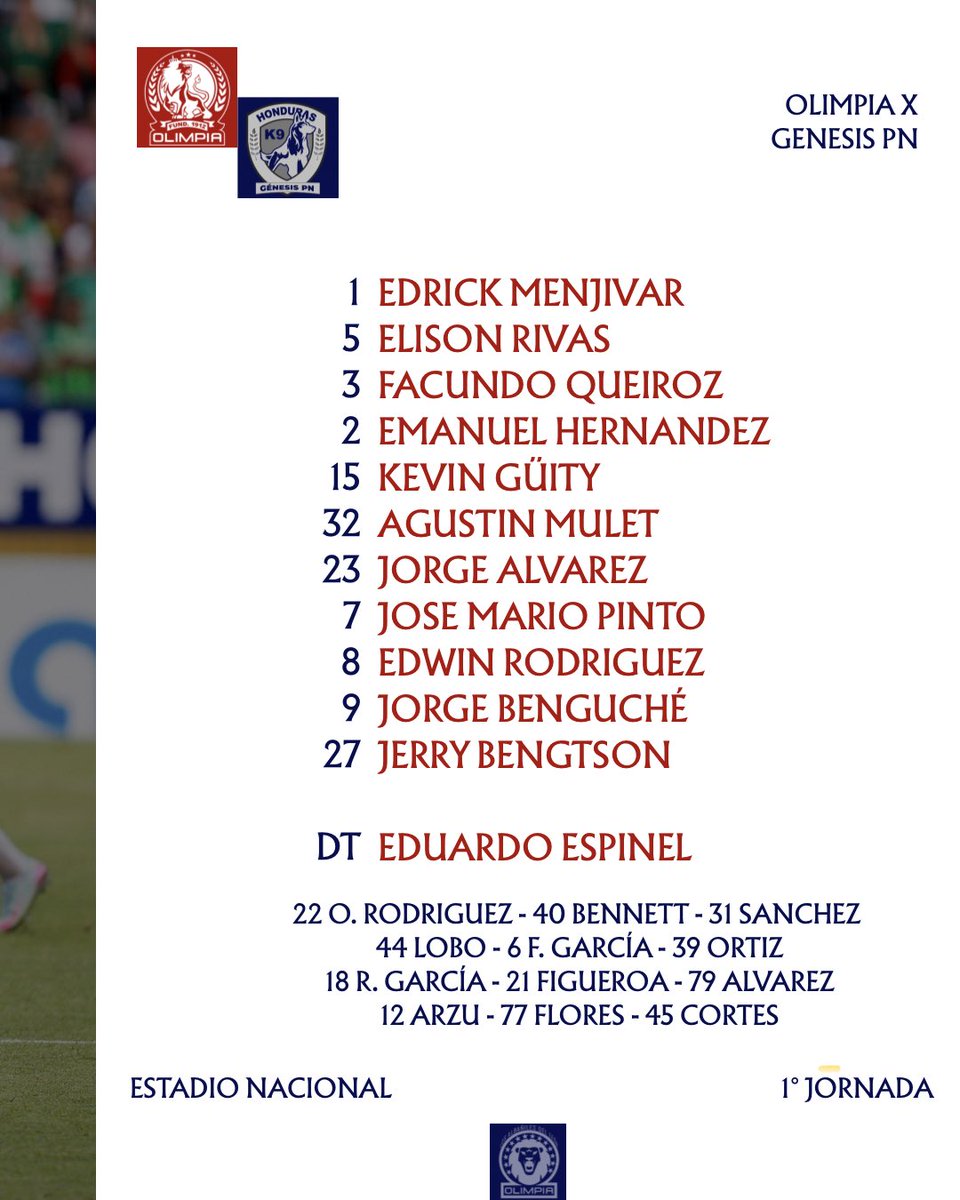 EL XI INICIAL QUE COMENZARÁ EL CAMINO AL TRICAMPEONATO.⚔️🦁