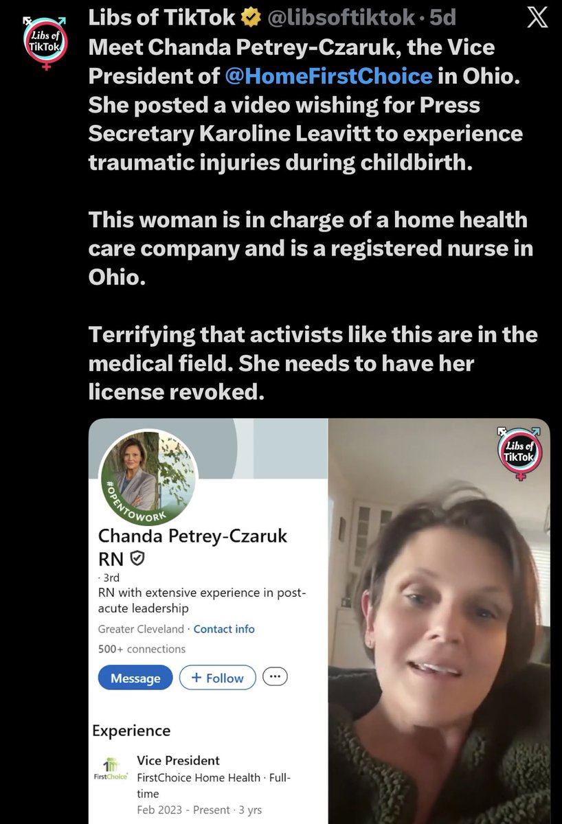 LyndaLFavilla75's tweet photo. Chanda Petrey-Czaruk RN and Lexie Lawler RN “HAVE BOTH BEEN FIRED” and should never work in the medical field in any capacity ever again! https://t.co/WnyHFANArR