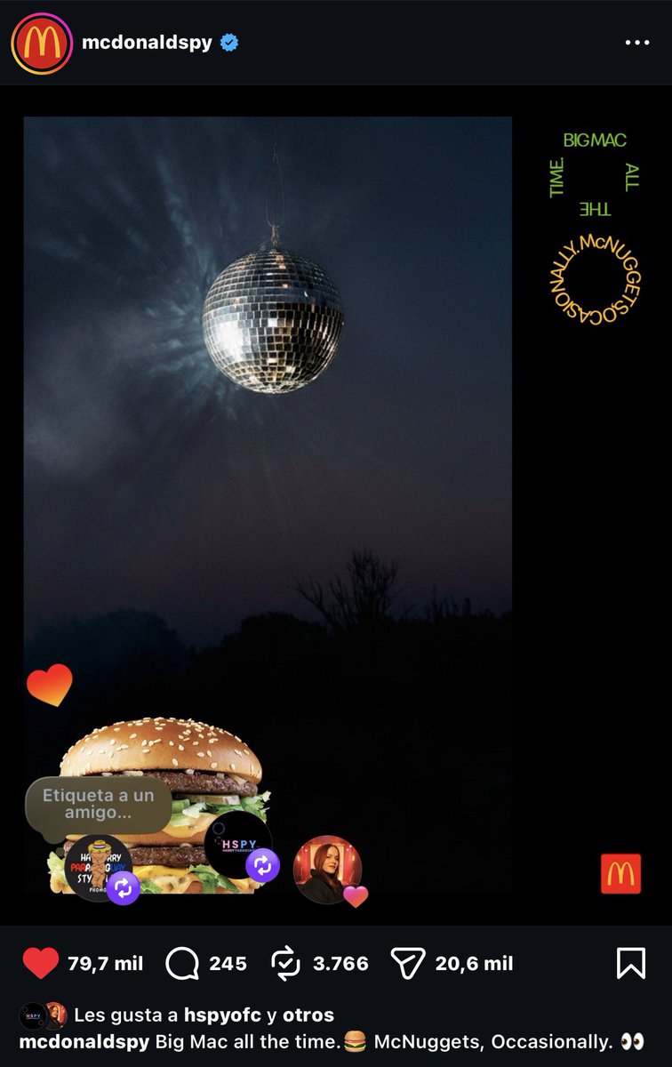 A ver cuantos likes tiene el post de Mcdonalds… 
79.700 💋🪩
Traigan a Harry en el 2027! <a href="/G5pro/">G5pro</a> 
#HarryComeToParaguay