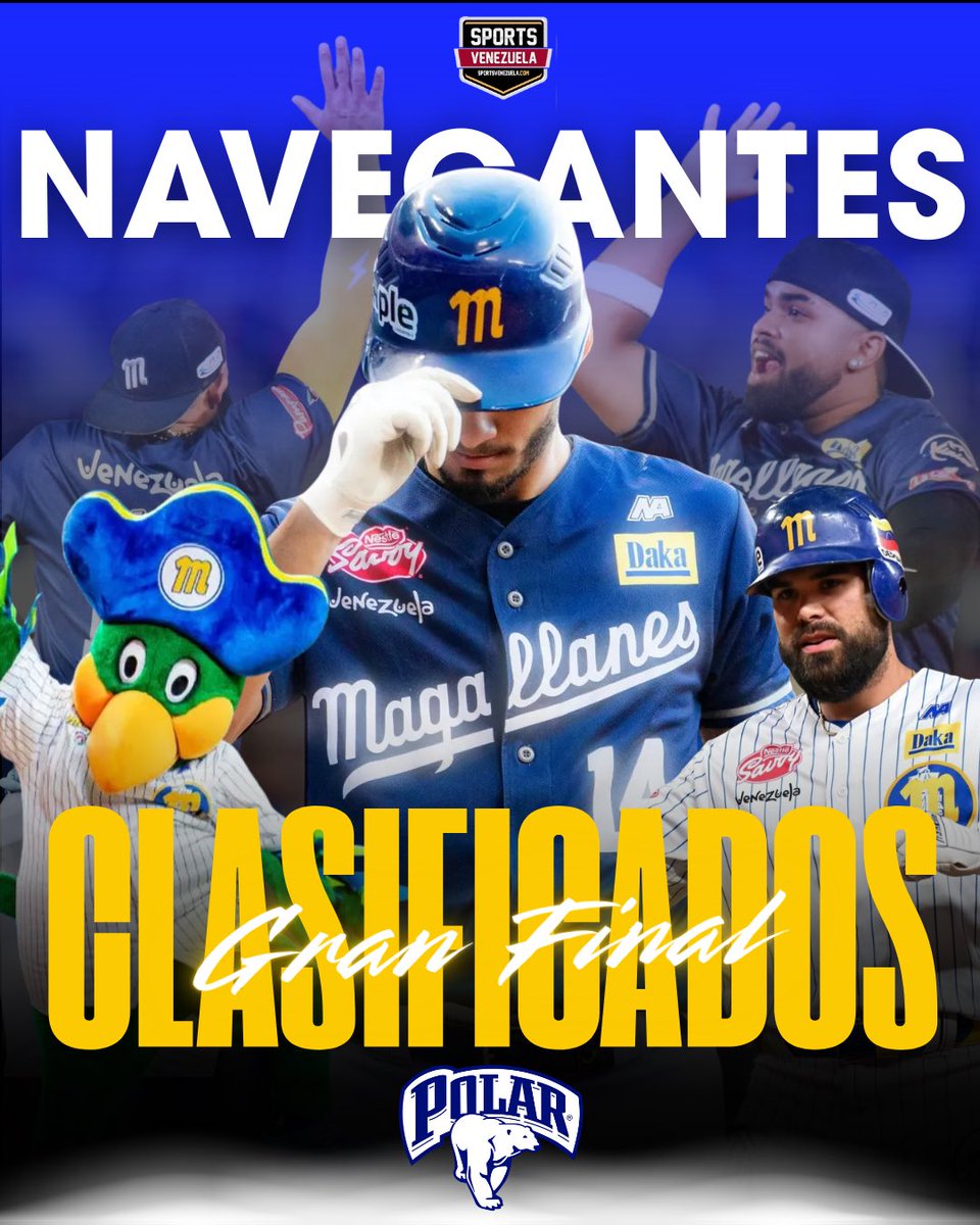 SportsVZLA2's tweet image. ¡Los Navegantes del Magallanes son el segundo equipo clasificado a la Gran Final! 

Cierran el Round Robin con siete victorias consecutivas, tras empezar con 3-6, y se medirá a Caribes de Anzoátegui a partir del martes en Puerto La Cruz.

#LVBP #Magallanes #RoundRobin