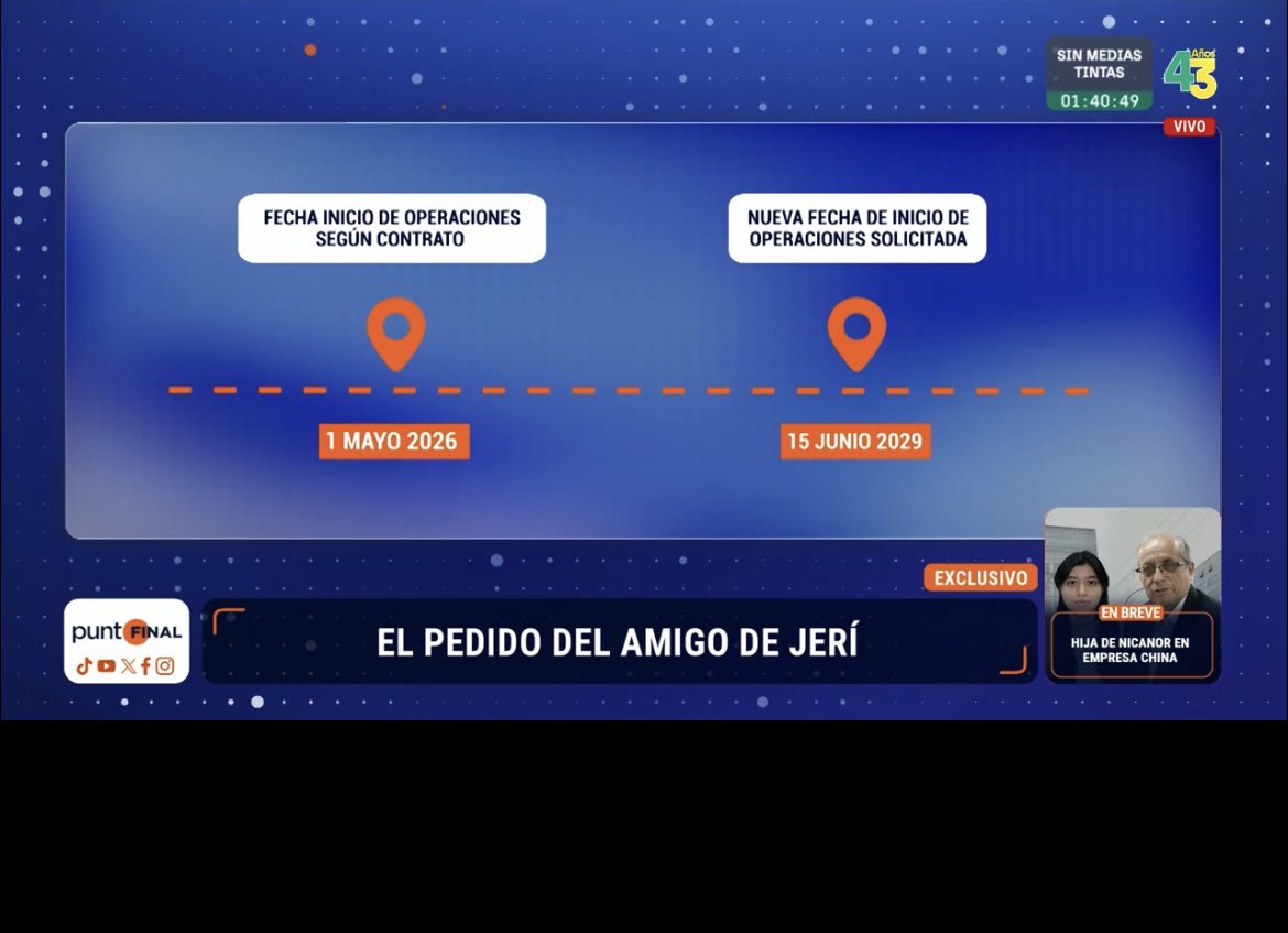 Tres días antes de que José Jerí cene con Zhihua Yang, el empresario chino le pidió al Ministerio de Energía y Minas no iniciar operaciones en Abancay con su empresa hidroeléctrica en 2026, sino en 2029.  Información de <a href="/PuntoFinalOf/">PuntoFinalOficial</a>