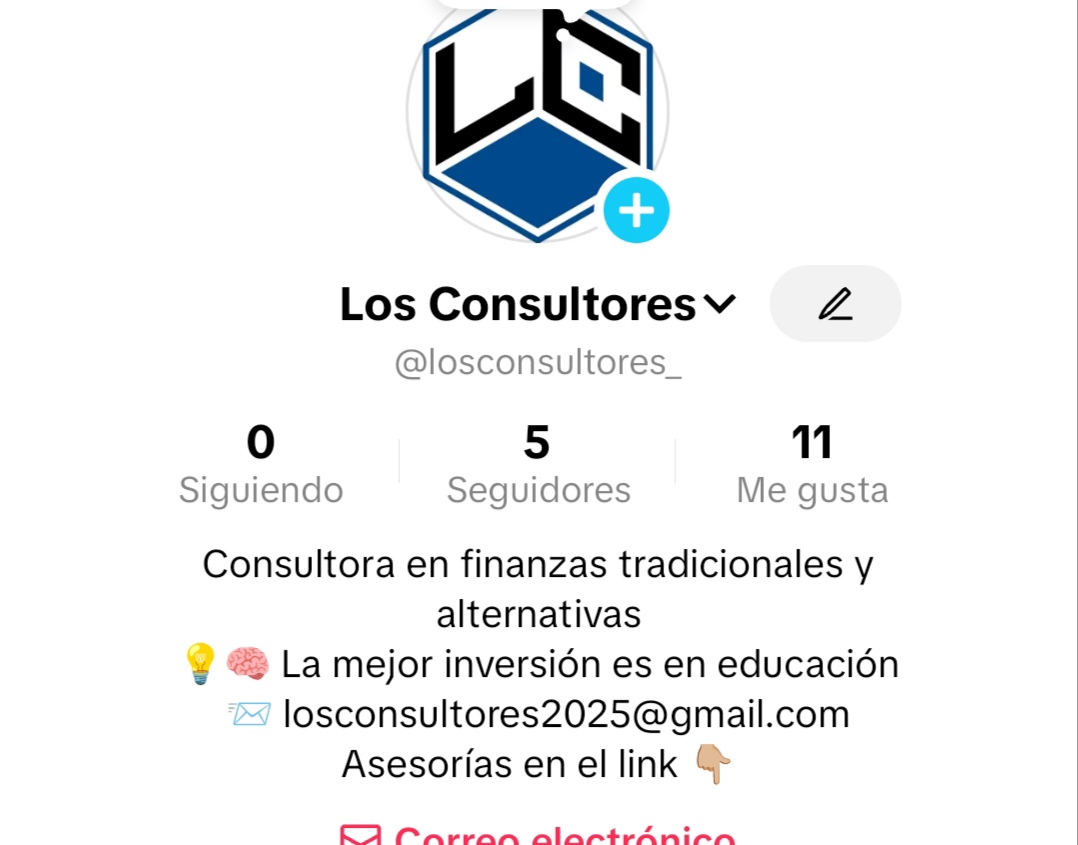 Un placer, escribo esto por qué acabo de comenzar mi proyecto sobre finanzas personales, tradicionales y alternativas en Instagram y tiktok.

Se llama losconsultores_

Si lo pueden seguir, agradecido

Un RT sería de gran ayuda