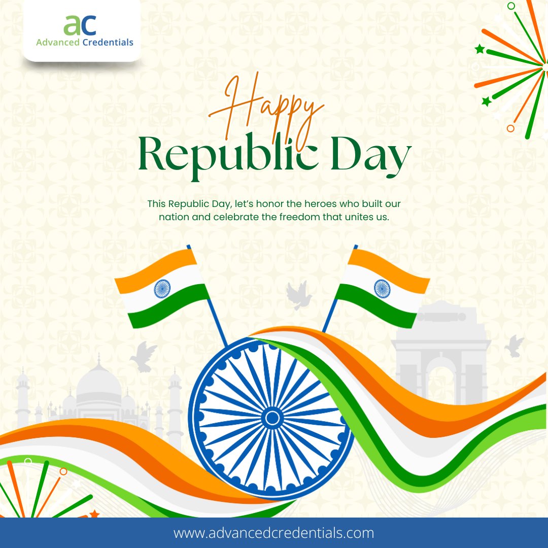 advcredentials's tweet photo. 🇮🇳 Happy Republic Day!

As our nation upholds equality, justice, and dignity, HR plays a vital role in translating these values into fair and inclusive workplaces.
#RepublicDay #26thJanuary https://t.co/2ZBEKXb3R5