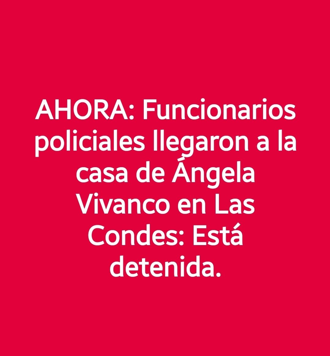 Angela Vivanco por fin detenida.