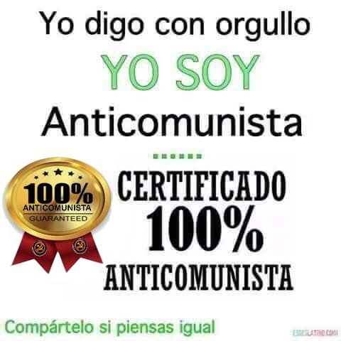Repórtense los monstruos de ultra mega hiper derecha y anticomunistas como yo, que están dando la batalla ideológica por la Libertad!!