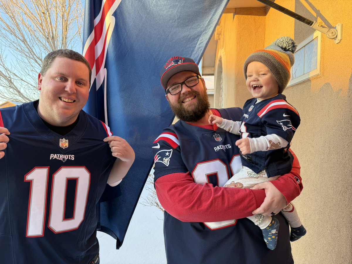 Keegsta's tweet photo. THE BOYS ARE BACK!! #SuperBowlLX #NEPats https://t.co/EKgo8YLetM