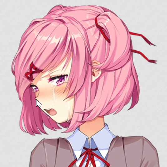 Did you know?

In Doki Doki! Literature Club (2017), if you gently press Natsuki’s nose once, she gets annoyed. Gently press it more and she says a few angry lines!

Oh no, you pressed it way too hard. Look, now she's crying. Are you happy ?