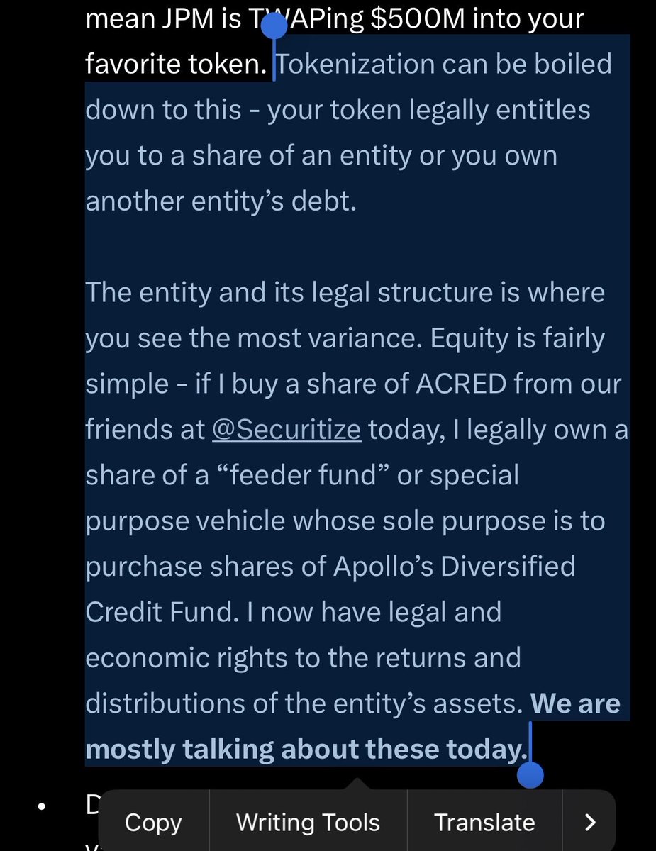 follow @jlxpayne_ and read this. “ - Lending markets that work for RWAs -  Not a tokenization platform if you are not a custodian, transfer agent,  asset manager or fund admin. You