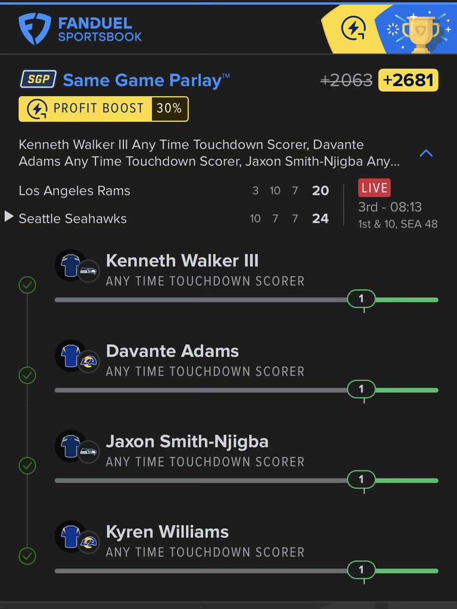 BANG  💣💥

Rams and Seahawks should be a best of 3

This game is too good.