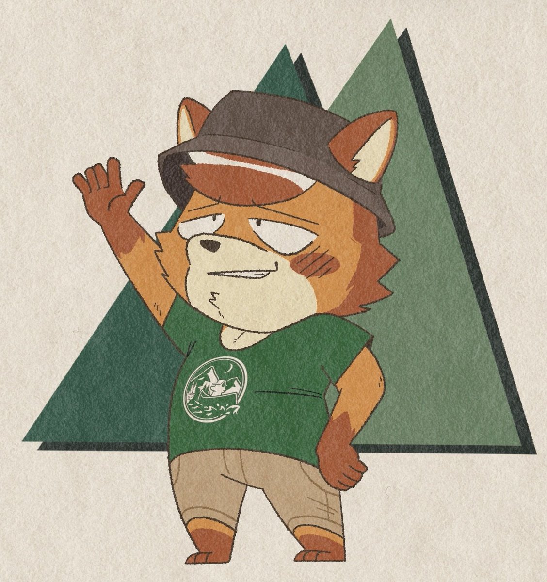 Did an art trade <a href="/voshuli/">Voshuli.bsky.social</a>, he's a silly goober go check him out.
#oc #art #arttrade #furryoc