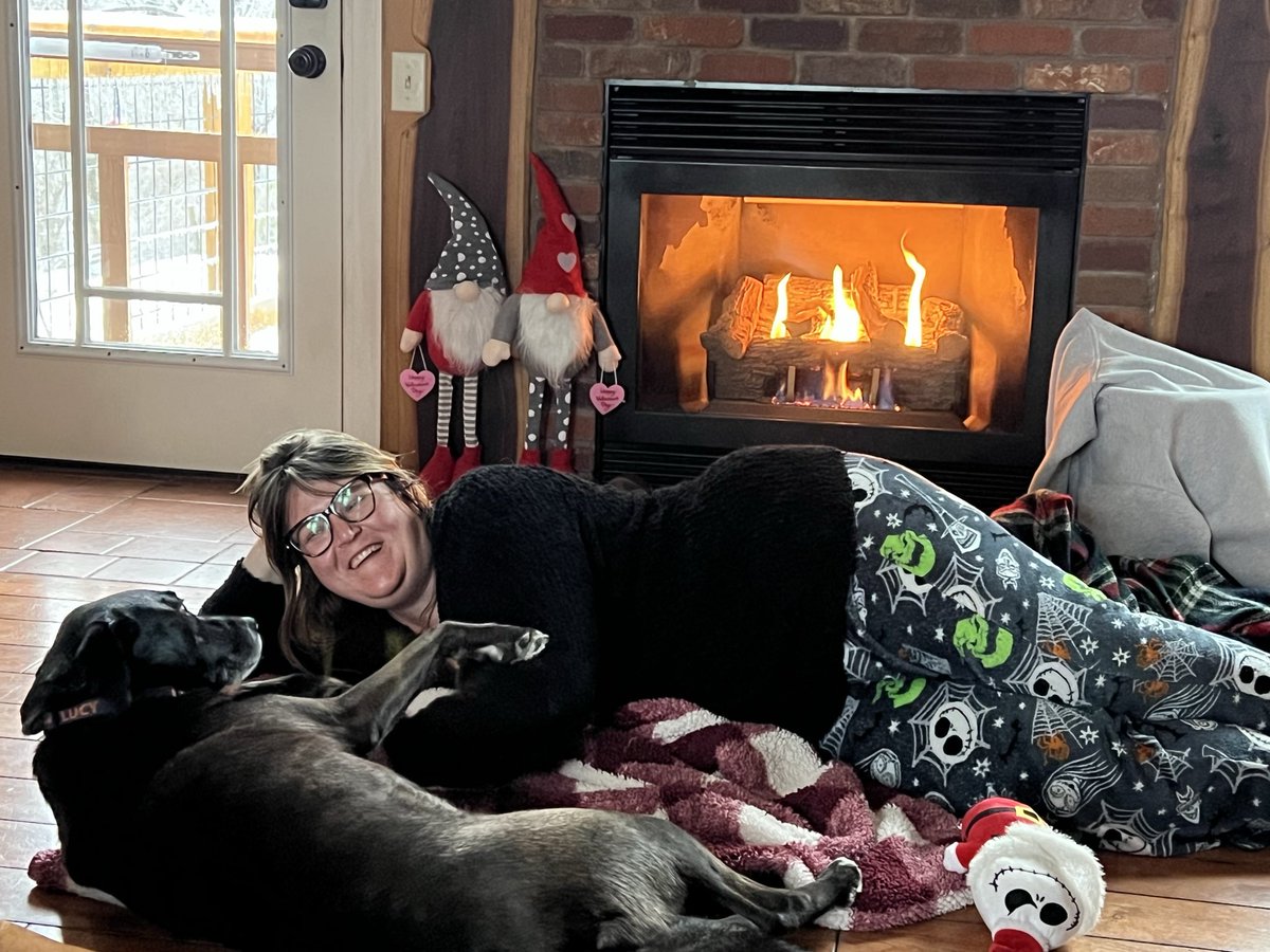 KelseysBees's tweet image. Nothing like cuddling by the fire.