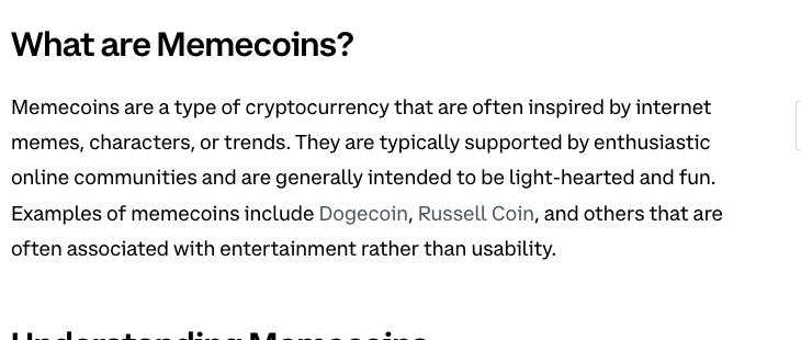 CodyMavericksol's tweet image. if you look at what are memecoins page from coinbase you will see  they added their own memecoin as an example

they used the CEOS dog a russell as a coin

we never sent russell on pump and he went over 100M on BNB so this is code

coinbase.com/en-gb/learn/cr…

$RUSSELL