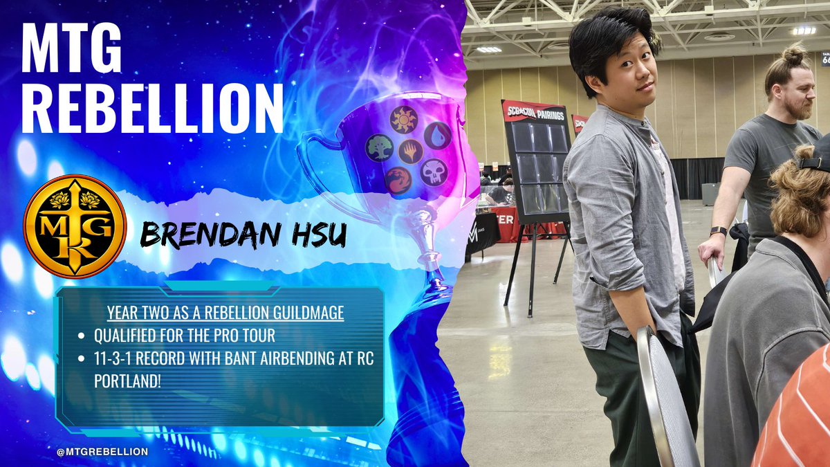 Placing 18th in a field of ~900 players, Brendan Hsu used Airbending to qualify for the #MTGProTour !
Here's what he said to us: "Could not have done it without all the guildmage prep and strong players in this community! Onto the next one >:)"
#MTG #MTGECL <a href="/fireshoes/">Robert Taylor🔥</a>.bsky.social