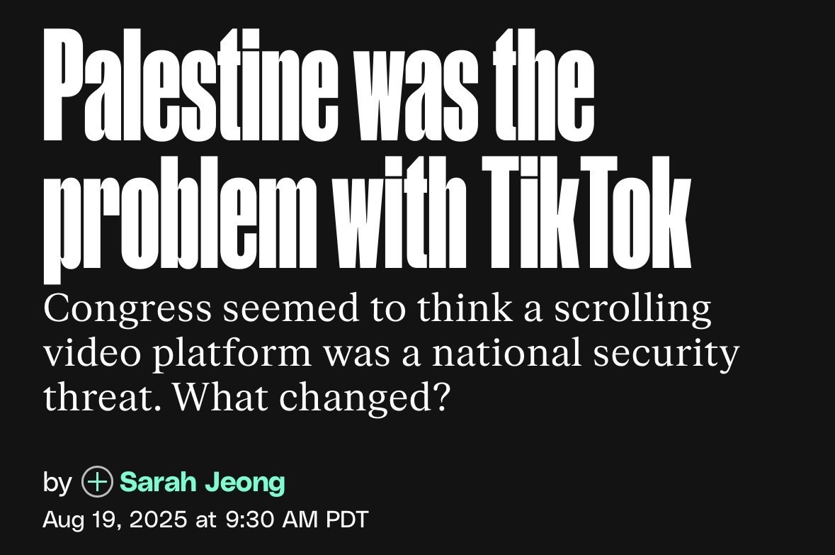 Never forget why TikTok was forcibly sold theverge.com/features/76107…
