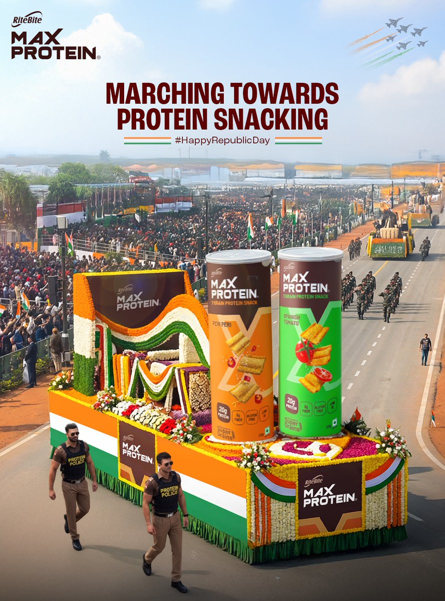 TheMaxProtein's tweet image. More power in every bite, more strength in every day. 🇮🇳 💪🏻 

#HappyRepublicDay #ProteinSnacking #MaxProtein
