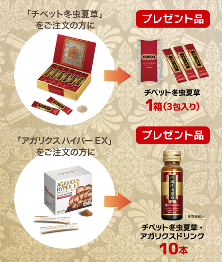 📣今がお得🩵/ 期間中、「チベット冬虫夏草」をご注文の方に「チベット