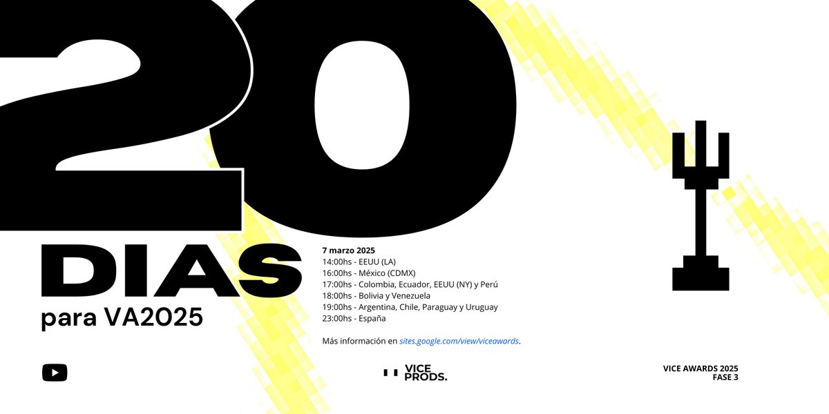 Solo faltan 20 dias para los #ViceAwards2025

Únete al Discord para entrar a la ceremonia:
discord.gg/2SKb7kkHTG