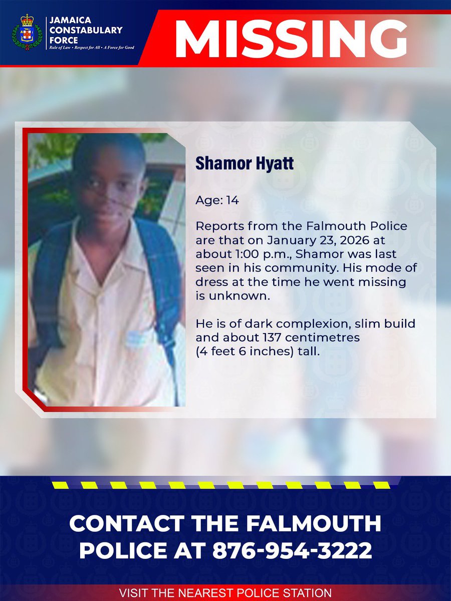 Help us locate missing Shamor Hyatt. If you know his whereabouts, please call the Falmouth Police or the nearest police station. 

#AnandaAlert #Missing