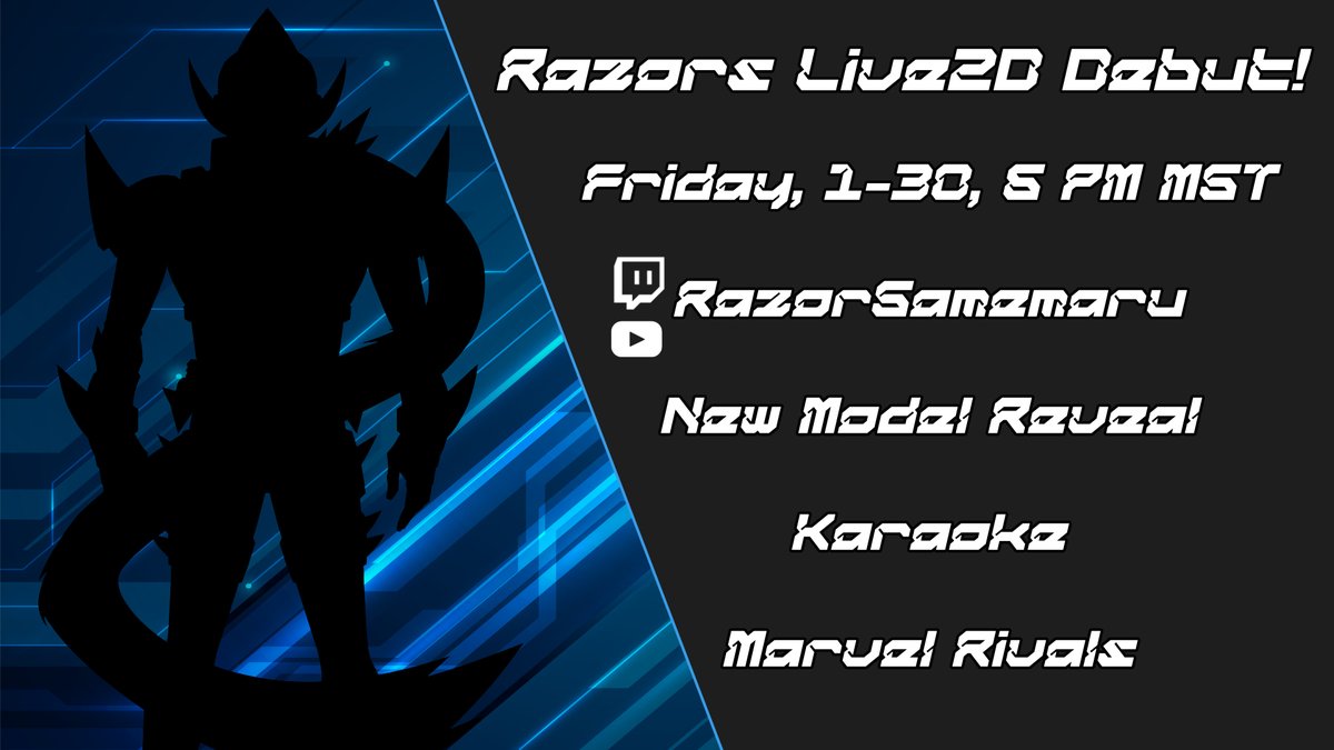 RazorSamemaru's tweet image. Live2D Debut is a go! Before I go on break from socials, I thought I'd share this with you all to prepare for what lies ahead. Excited for this Friday!