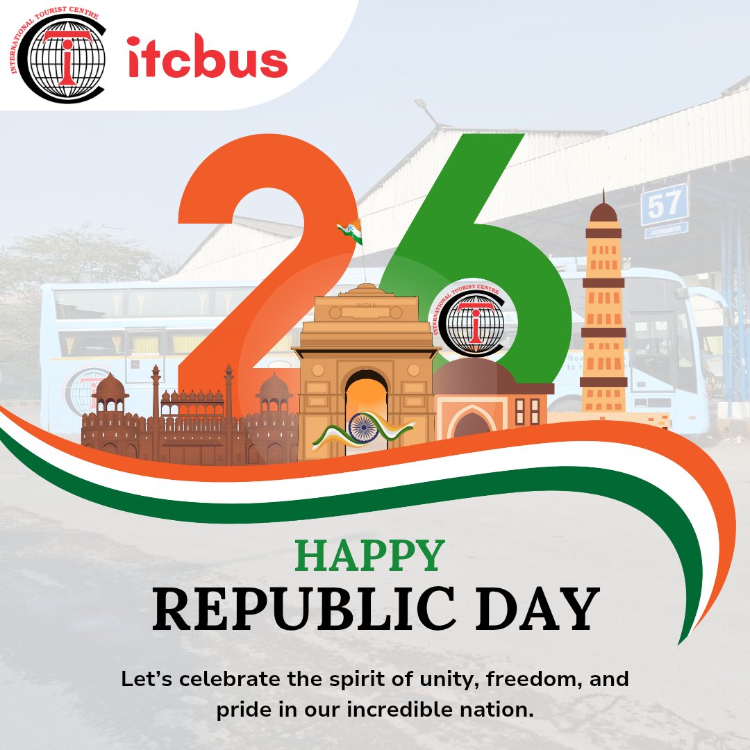 itcbus's tweet photo. 🇮🇳Happy Republic Day🇮🇳
ग्राहक नहीं दोस्त हैं आप!
#itcbus #RepublicDay #RepublicDayIndia 
#Bharat #tiranaga https://t.co/rgh3Sh8VsZ