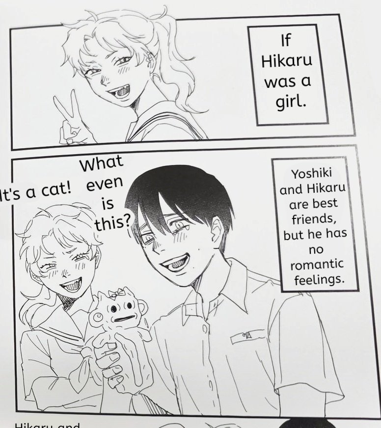 littlepikmins's tweet image. Thinking about an entire au with fem!hikaru and yoshiki besties and somehow Yoshiki still meets Nonuki-sama/'hikaru' and fem!hikaru  has to deal with her bestie Yoshiki having a thing for a monster