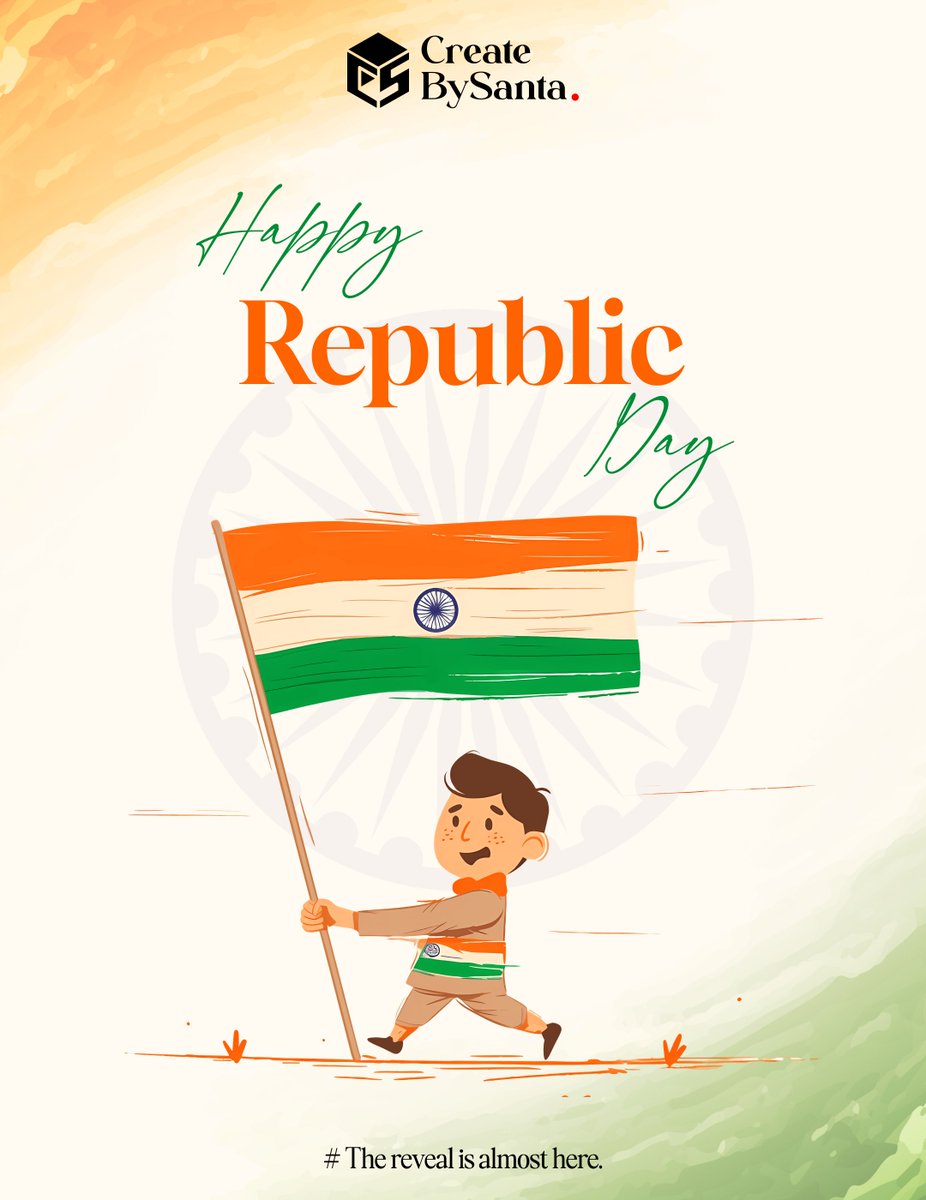 Createbysanta's tweet photo. ✨ Happy Republic Day 2026!
A tribute to India’s pride, unity &amp; freedom — through meaningful design.
Designed by @createbysanta 🎨
📩 +91 8681846709 | contact@Createbysanta.com
#Createbysanta #RepublicDay2026 #IndiaDesign #viralvideo #trending https://t.co/TJniRiroe2