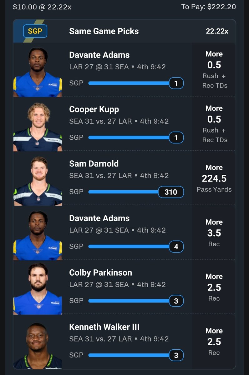 smith_john51170's tweet photo. @SaksLikely Thanks Frank! Chalkboard hoe'd and had Kupp for 3.5 Rec so I left that off. Still cashed! I appreciate you G! https://t.co/7uoNIvGf82