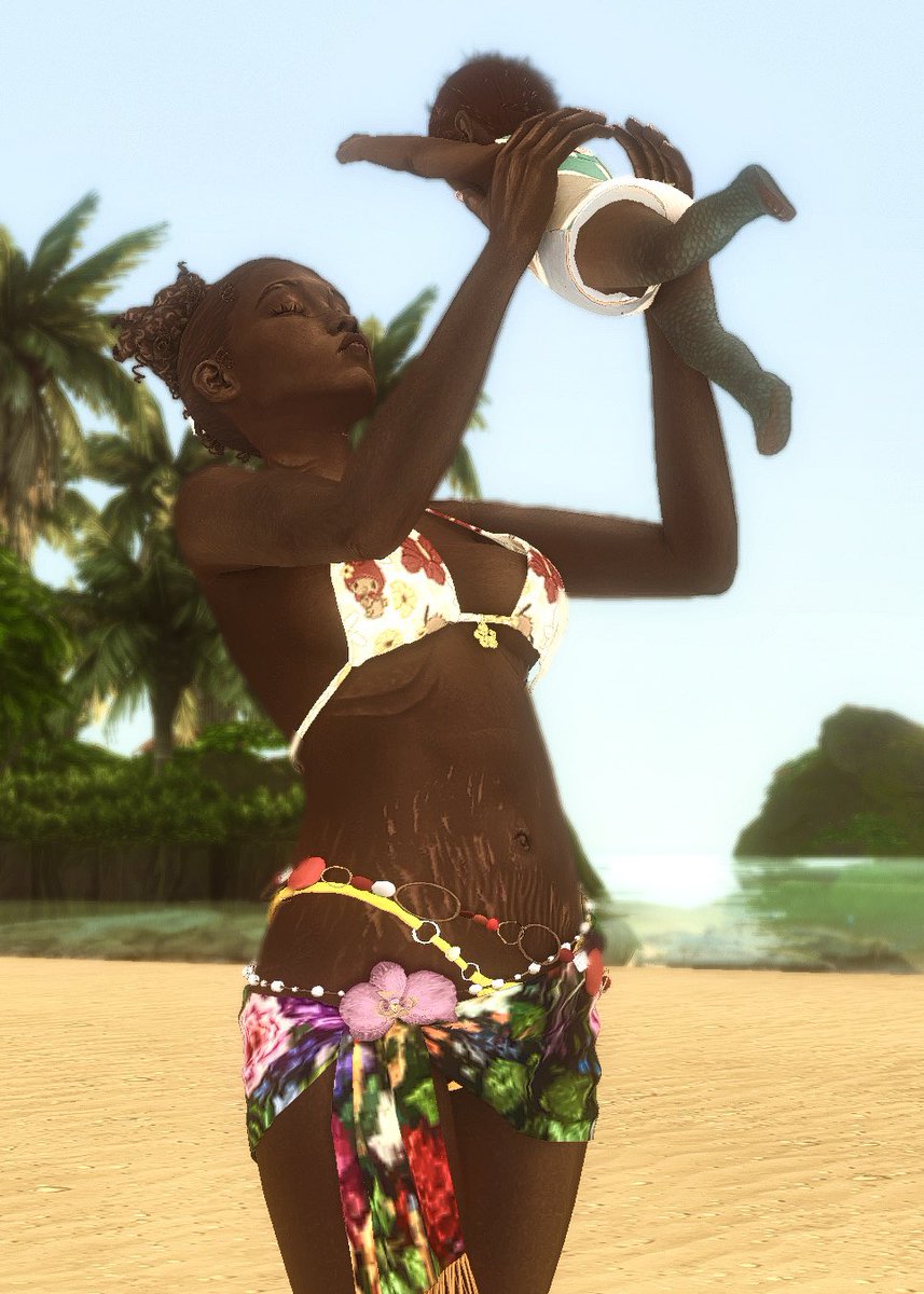 tiredfroggiesim's tweet photo. Sulani baby (except seaweed touched her leg and she was NOT a fan) https://t.co/eDTzZKUh1n