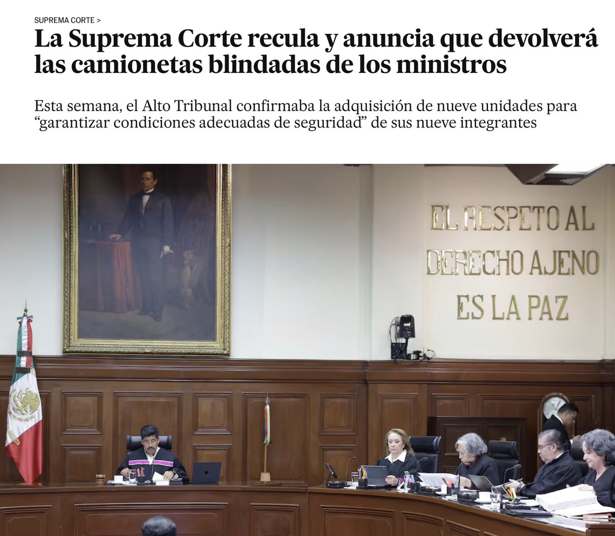 La <a href="/SCJN/">Suprema Corte</a> no se retractó por convicción: se retractó porque el costo simbólico se volvió impagable. Las camionetas no eran solo un tema de seguridad; eran el símbolo exacto de lo que dijeron que no serían.

Aquí pasó algo importante: la conversación pública sí pesó. Redes, medios