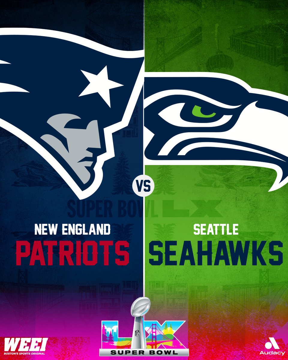 Patriots vs. Seahawks

Super Bowl LX

Feb. 8, 2026