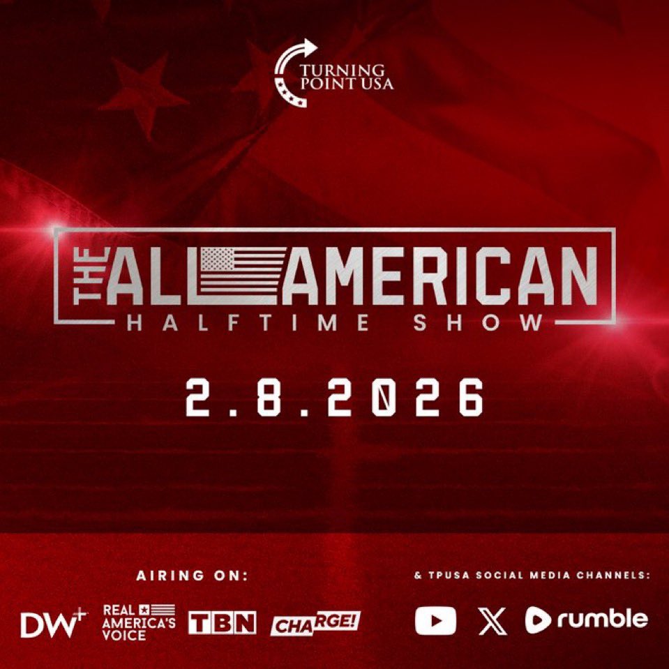 WellsJorda89710's tweet image. 🚨 BREAKING: Patriots, it's TIME to FIGHT BACK! 🚨

Turning Point USA just DROPPED their epic **All-American Halftime Show** alternative — pure faith, family, freedom, and REAL American pride! 🇺🇸🔥

The woke NFL picked anti-American Bad Bunny, who's now planning to prance around…