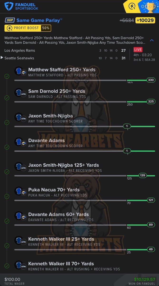 MrBearBets's tweet image. OMFGGGG WE DID IT AGAIN 🤯

We hit another $10,000+ ticket 👀 I want to give back to the community ❤️ Over 200k people saw the ticket 🤯

I will be giving away $50 to 4 FOLLOWERS 👊🏼

LIKE + RT + DROP YOUR CASHAPP ⬇️

GET 50% OFF VIP ⬇️

dubclub.win/r/p/pri-npkyk/…

VAMOSSSS 🔥