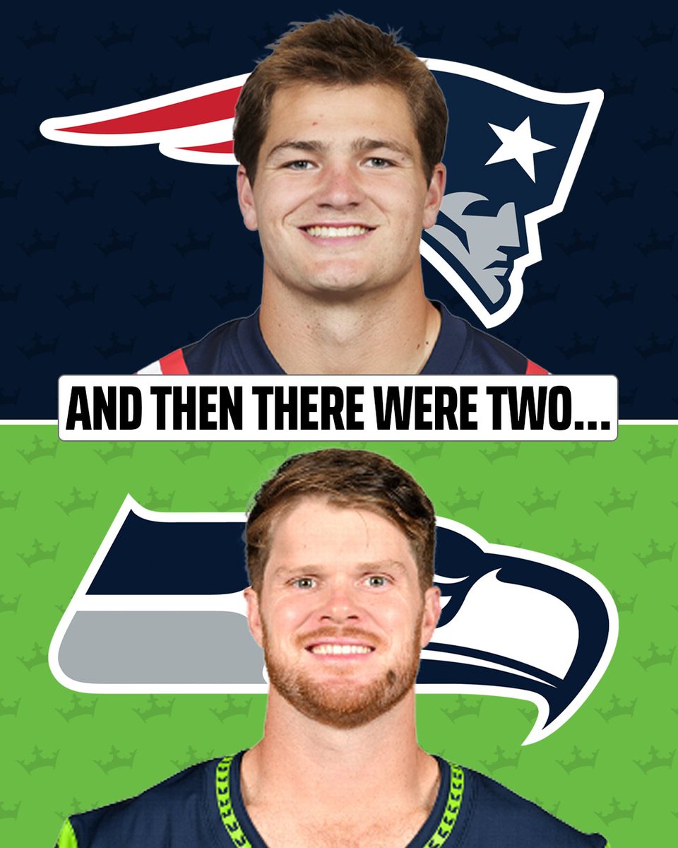 DKSportsbook's tweet image. Drake Maye &amp;amp; Sam Darnold have reached a Super Bowl before: 

- Lamar Jackson
- Josh Allen
- Dak Prescott
- Baker Mayfield
- Trevor Lawrence
- Justin Herbert