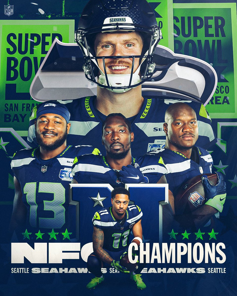 NFL's tweet image. The @Seahawks are back in the Super Bowl for the first time in 11 years! #SBLX