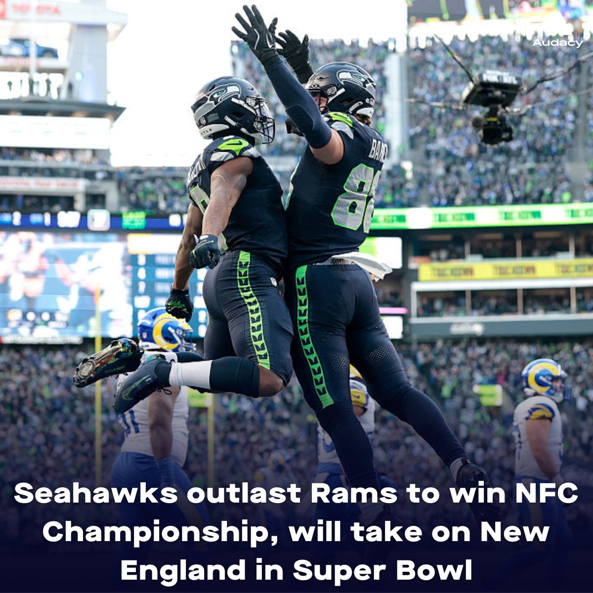 1077TheEnd's tweet image. The Seahawks are NFC champs 🏆 Next stop, the Super Bowl!